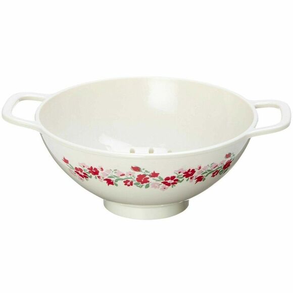 Pioneer Woman Garden Party Kitchen Colander Set Floral Plastic White Green - Picture 4 of 7
